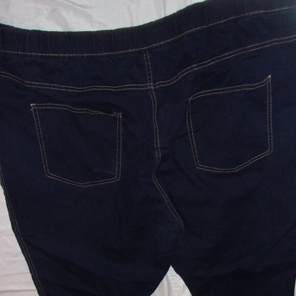 size 4x 4 x blue stretch top denim jeans pants womens elastic pull on up - Picture 5 of 5